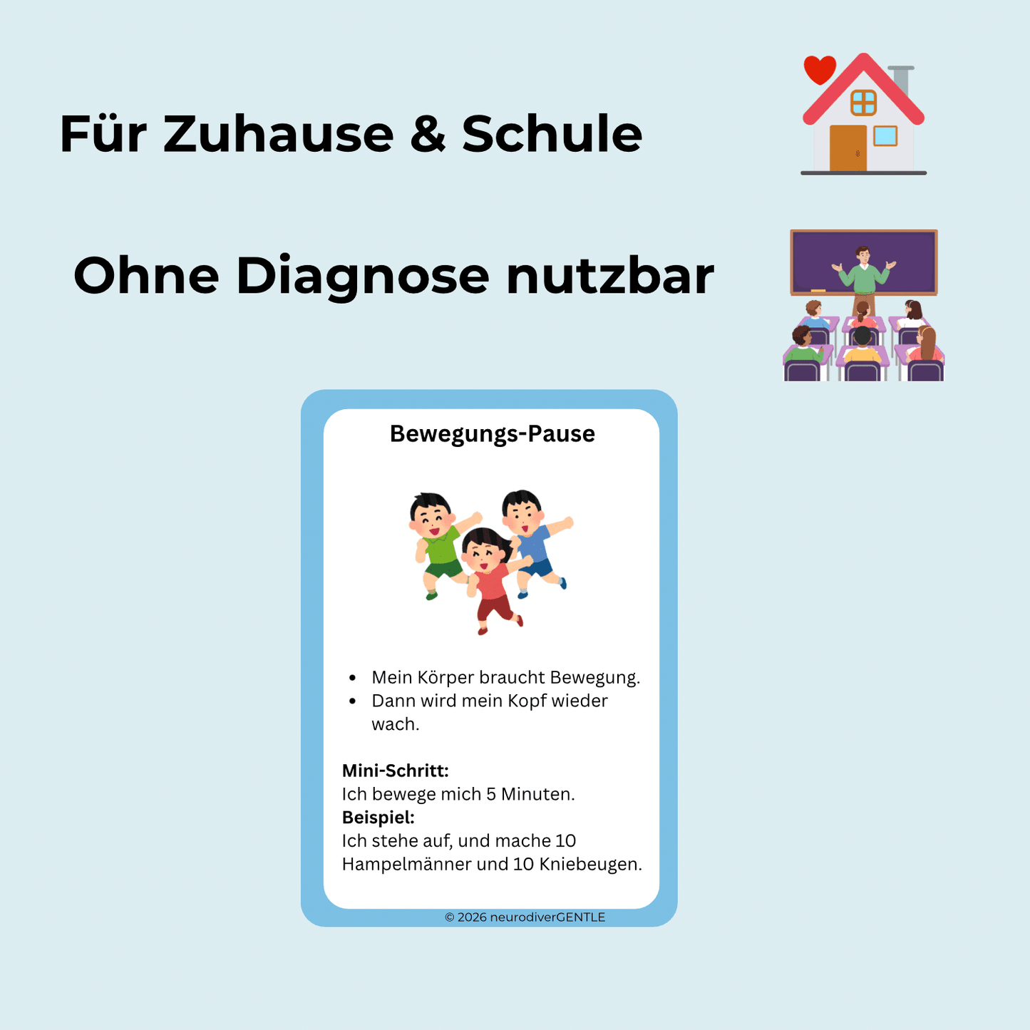 ADHS-Strategiekarten für Kinder (6-12) - Mehr Fokus, mehr Ruhe, leichter Starten - NeurodiverGENTLE