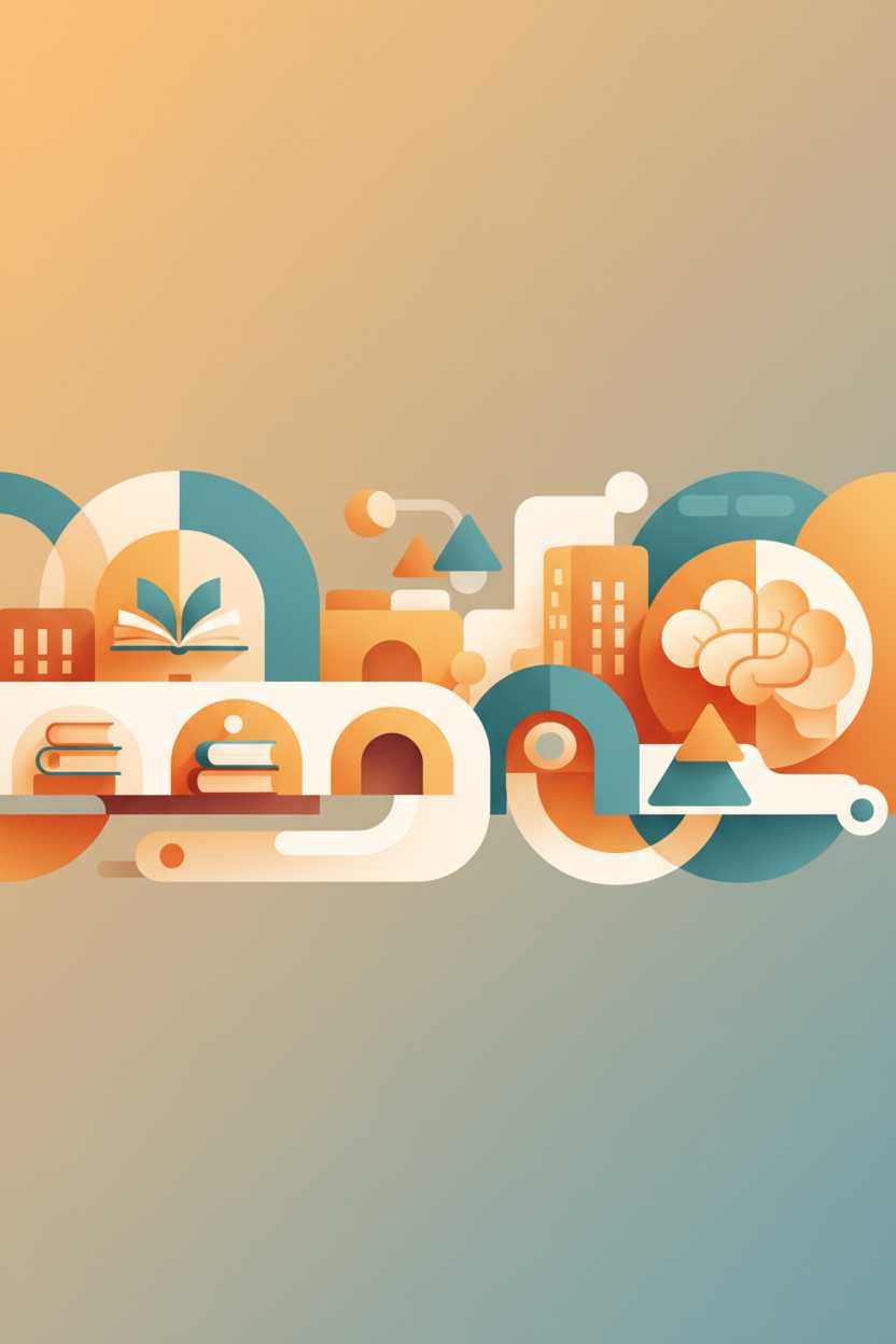 Abstraktes Schulbild Hochformat